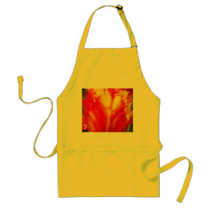 Red And Yellow Close-up Curly Tulip Standard Apron