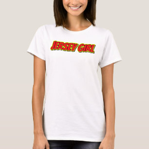 Red and Yellow Comic Jersey Girl  T-Shirt