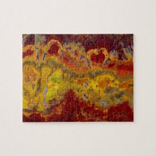 Red and yellow Crayloa Jasper Jigsaw Puzzle