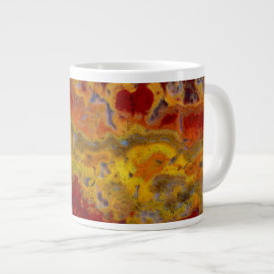 Red and yellow Crayloa Jasper Large Coffee Mug