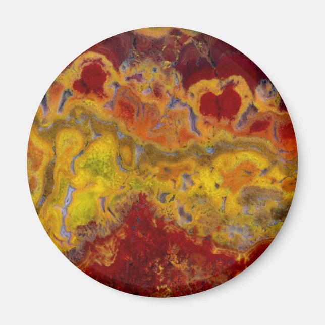 Red and yellow Crayloa Jasper Magnet (Front)
