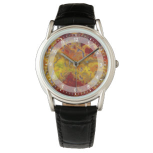 Red and yellow Crayloa Jasper Watch