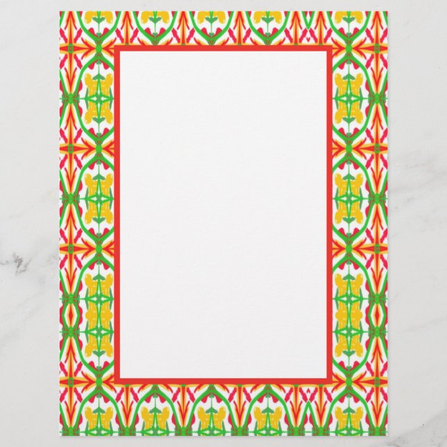 Red and Yellow Custom Letterhead (Front)