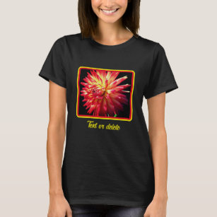 Red And Yellow Dahlia Flower Personalised T-Shirt