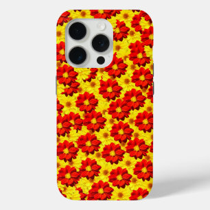 Red and yellow dahlia flowers iPhone 15 pro case