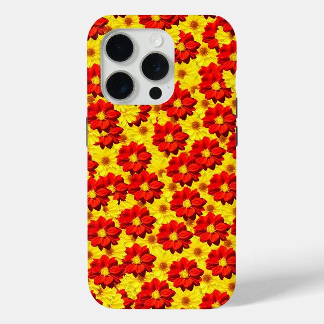 Red and yellow dahlia flowers  Case-Mate iPhone case (Back)