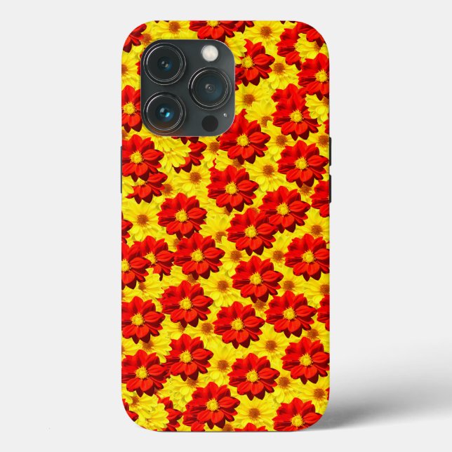Red and yellow dahlia flowers  Case-Mate iPhone case (Back)