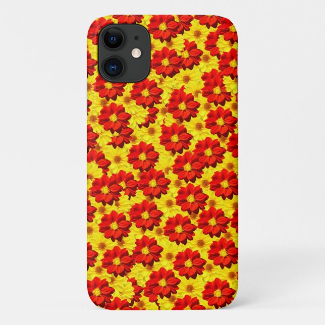 Red and yellow dahlia flowers  Case-Mate iPhone case (Back)
