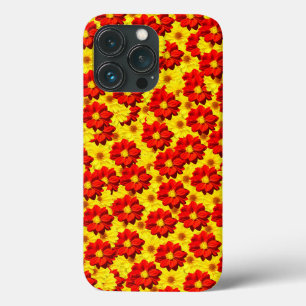 Red and yellow dahlia flowers iPhone 13 pro case