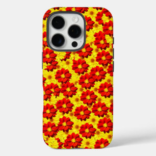 Red and yellow dahlia flowers iPhone 16 pro case