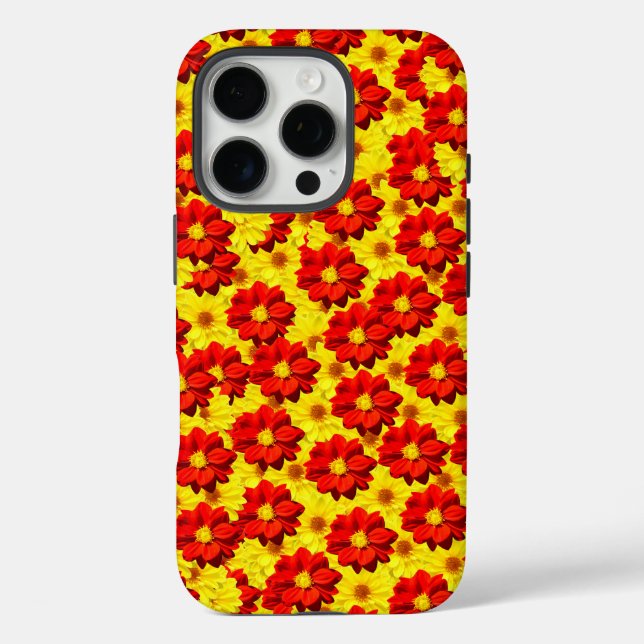 Red and yellow dahlia flowers  Case-Mate iPhone case (Back)