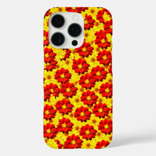 Red and yellow dahlia flowers iPhone 16 pro case