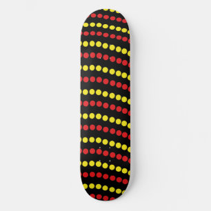 Red and Yellow Dots Cool Skateboard