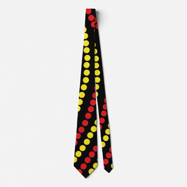 Red and Yellow Dots Cool Tie (Front)