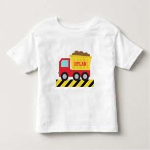 Red and Yellow Dump Truck, For Kids Toddler T-Shirt