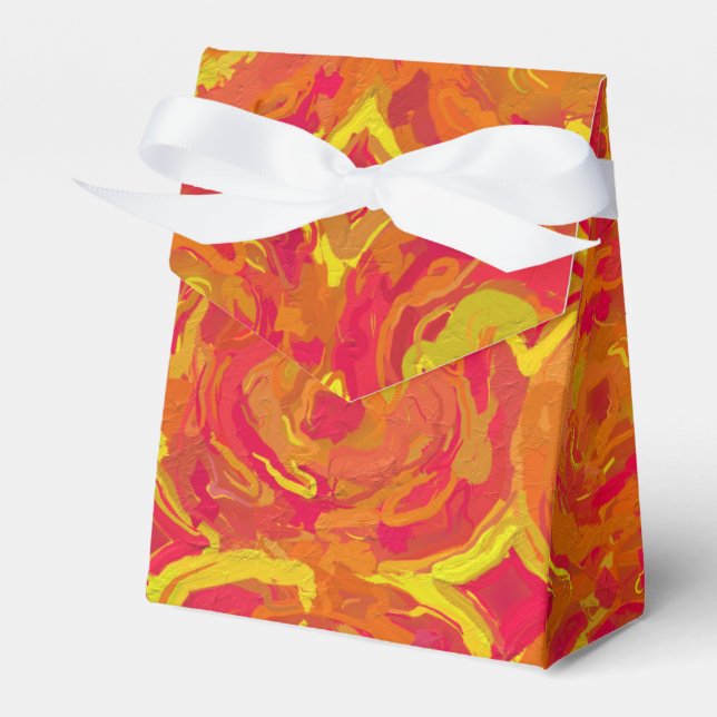 Red and Yellow Favour Box (Front Side)