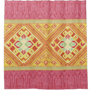 Red and Yellow  Feathers Shower Curtain