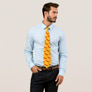Red and yellow Fish scales Tie