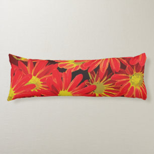 Red and Yellow Flowers 1 Body Cushion