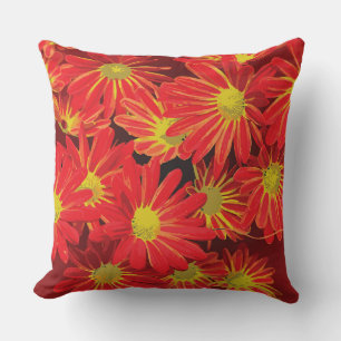 Red and Yellow Flowers 1 Cushion