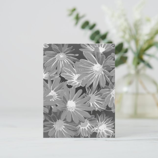 Red and Yellow Flowers 2 Holiday Postcard (Standing Front)