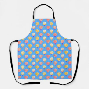 Red and Yellow Hot Air Balloons Pattern Apron