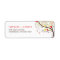 Red and Yellow Lovebirds Wedding Address Label