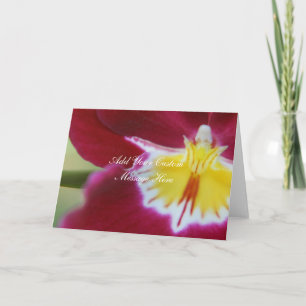 Red and Yellow Orchid Card
