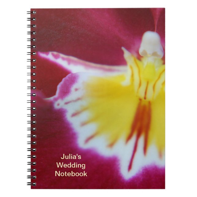 Red and Yellow Orchid Spiral Notebook (Front)