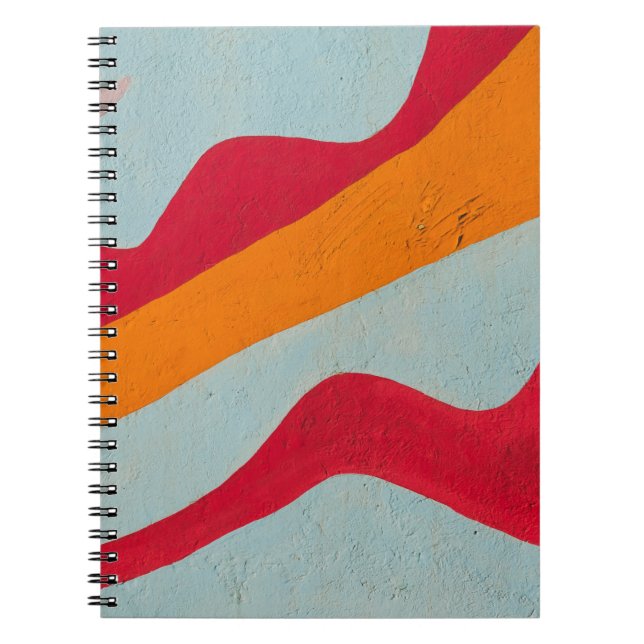 Red and yellow painted wall notebook (Front)