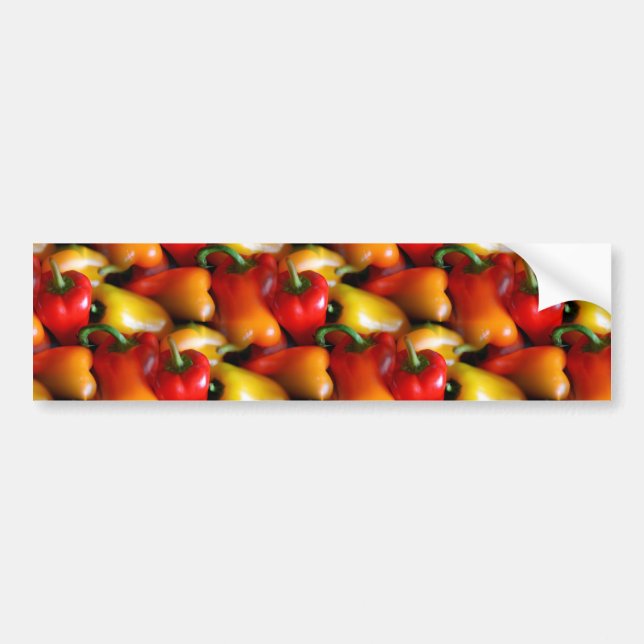 Red and Yellow Peppers Bumper Sticker (Front)