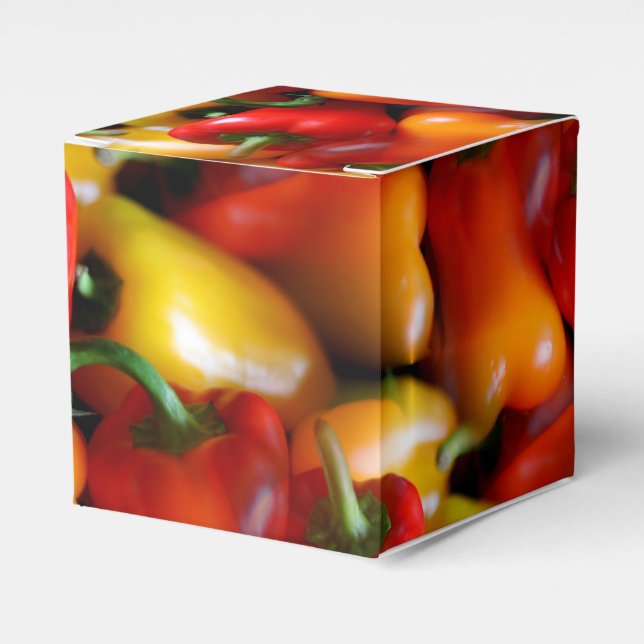 Red and Yellow Peppers Favour Box (Front Side)