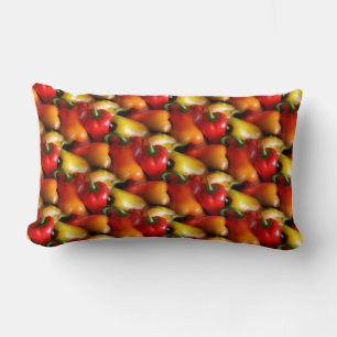 Red and Yellow Peppers Lumbar Cushion