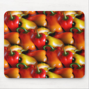Red and Yellow Peppers Mouse Pad