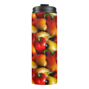 Red and Yellow Peppers Thermal Tumbler