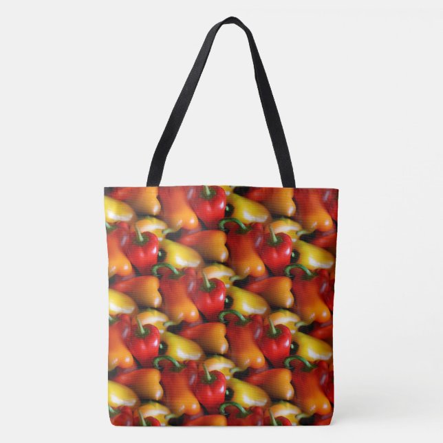 Red and Yellow Peppers Tote Bag (Front)