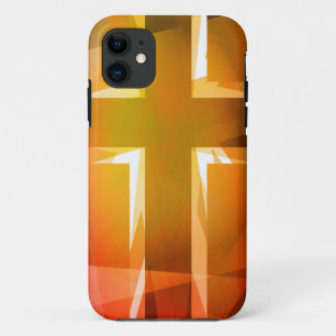 Red and yellow religious cross iPhone 11 case