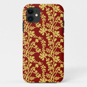Red And Yellow Repeating Plant Pattern Bandanna Case-Mate iPhone Case