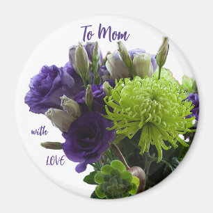 Red and Yellow Roses Mom Magnet