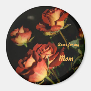 Red and Yellow Roses Mom Magnet