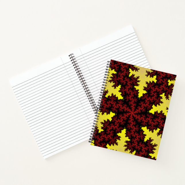 Red and Yellow Snowflake Notebook (Inside)