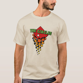 Red and Yellow Squares with Green the Circles Text T-Shirt