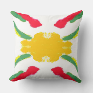 Red and Yellow Starburst throw pillow