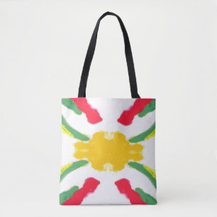 Red and Yellow Starburst tote bag