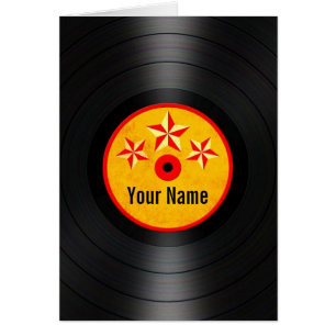 Red and Yellow Stars Personalised Vinyl Record