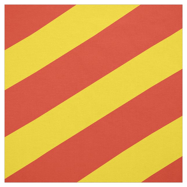 Red and yellow striped pattern fabric (Swatch)