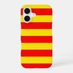Red and Yellow Stripes Design iPhone 16 Case