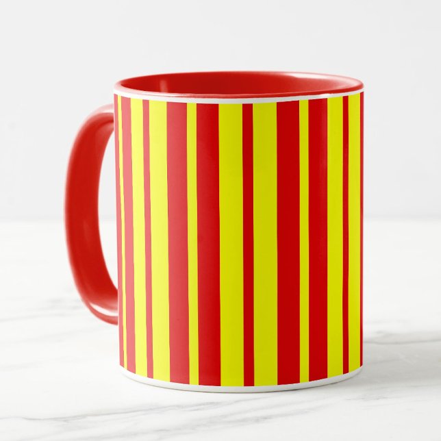 Red and Yellow Stripes Design  Mug (Creator Uploaded)