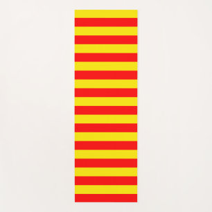Red and Yellow Stripes Design Yoga Mat
