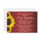 Red and Yellow Sunflower Graduation Invitation